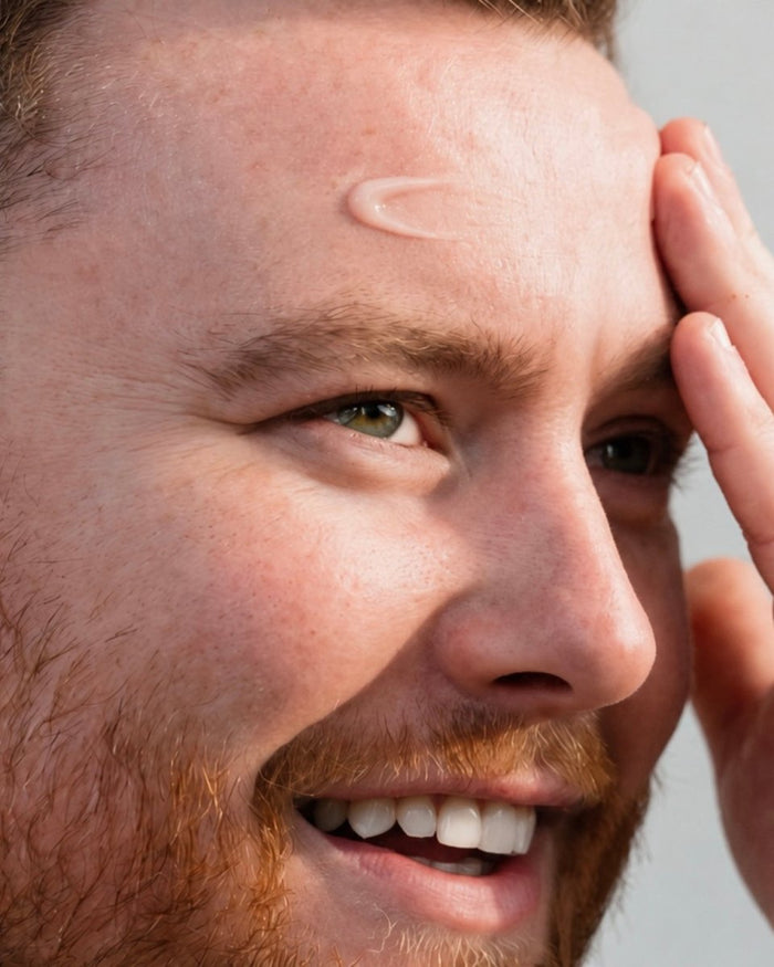 Glen applying serum