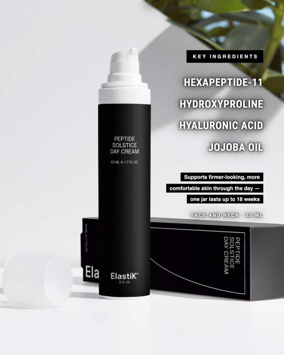 Peptide Solstice Day Cream with its key ingredients