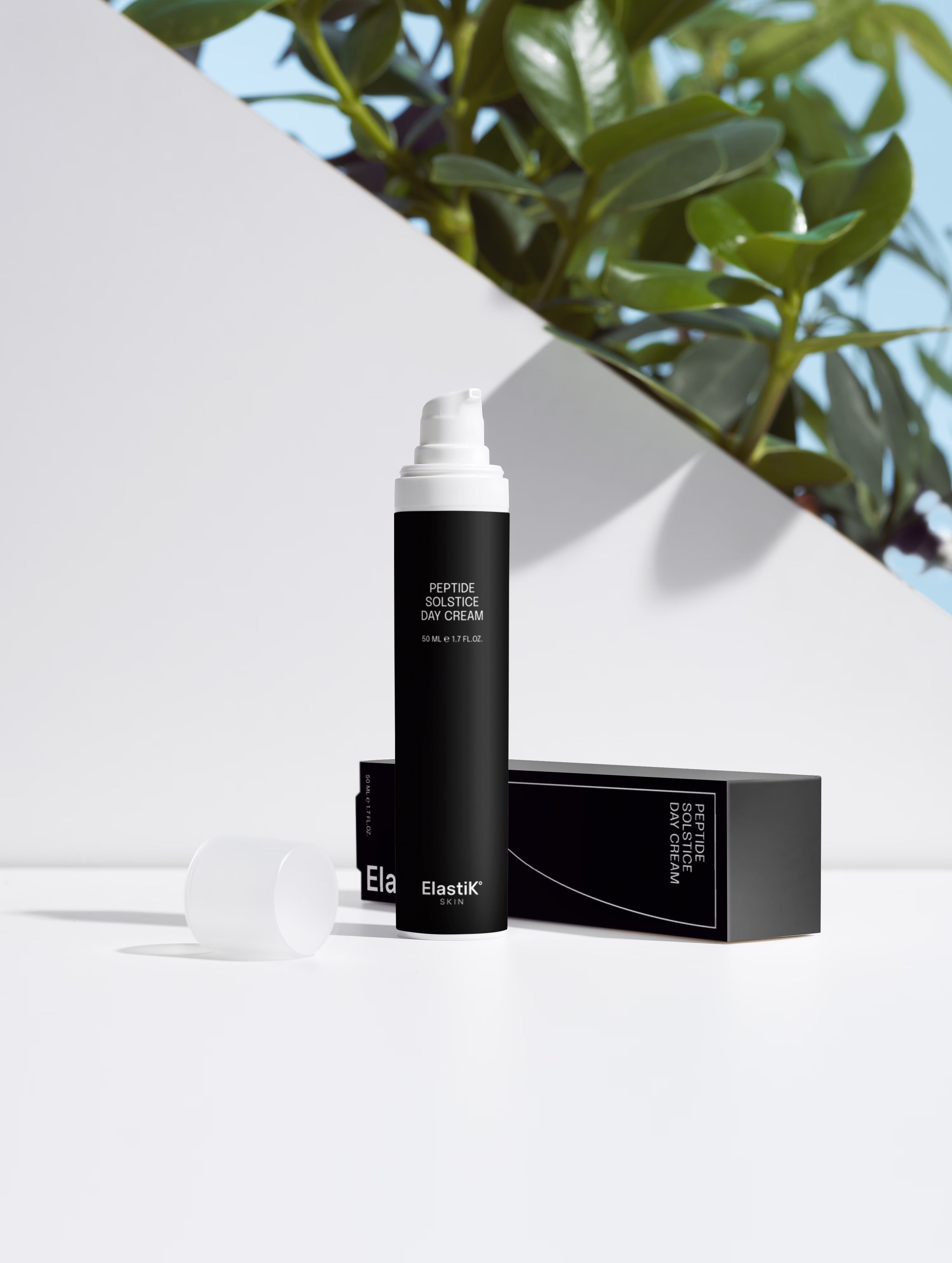 Peptide Solstice Day Cream packaging | For GLP-1 & Weight Loss Skin - ElastiK° Skin